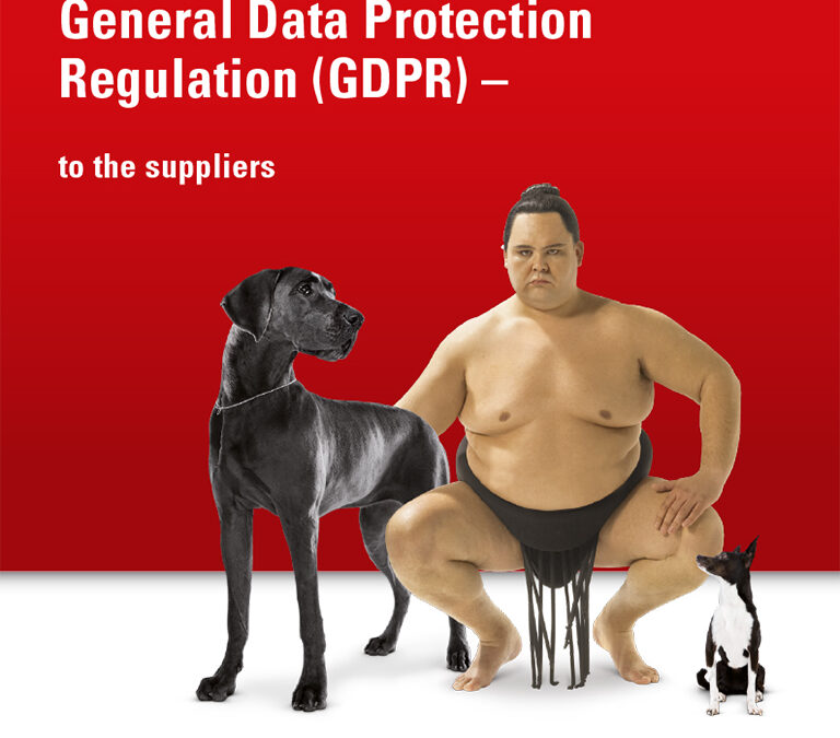 Guideline — General Data Protection Regulation (GDPR) – to the suppliers
